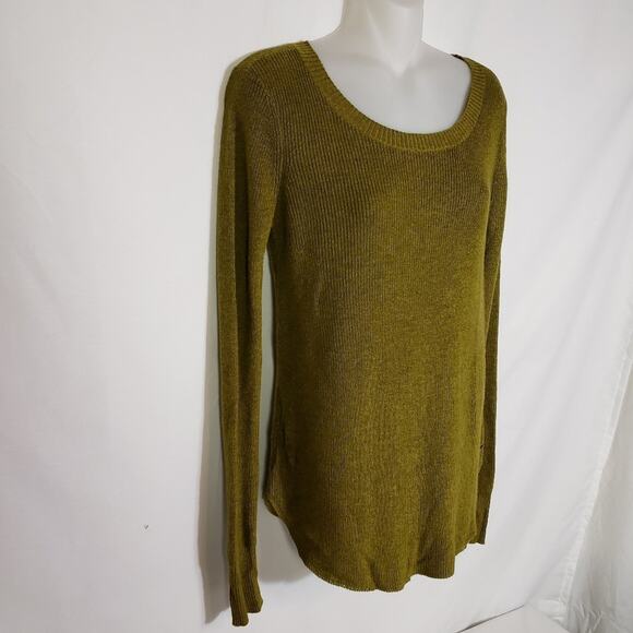 American Eagle Outfitters Womens Sweater Size XS Green Scoop Neck Knit Pullover - Picture 4 of 8